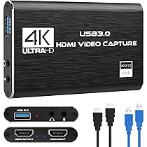 KUHAIMI ビデオキャプチャー Amazon.com: kuhaimi Capture Card, 4K HDMI Video Capture Card